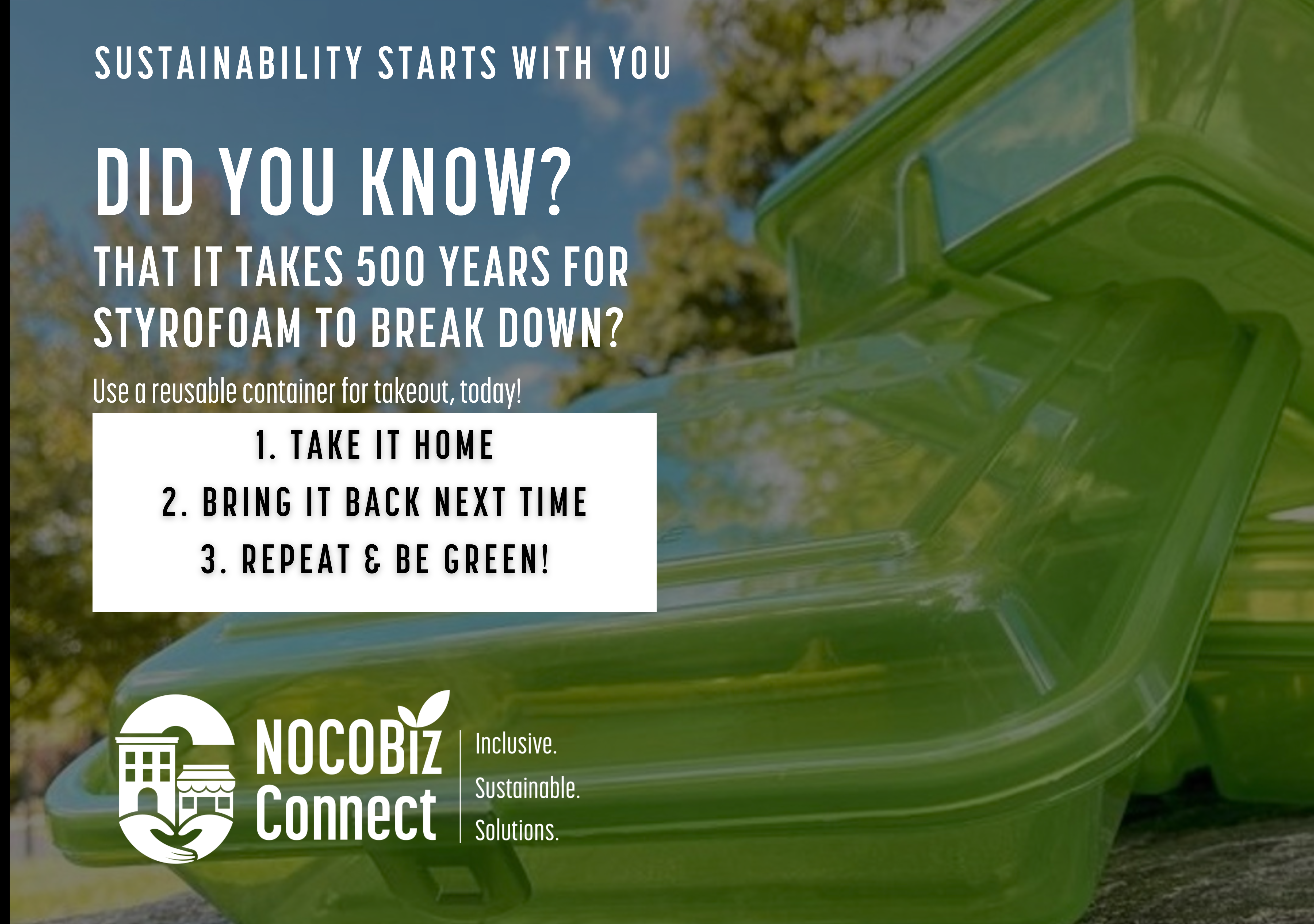 Photo of the reusable container